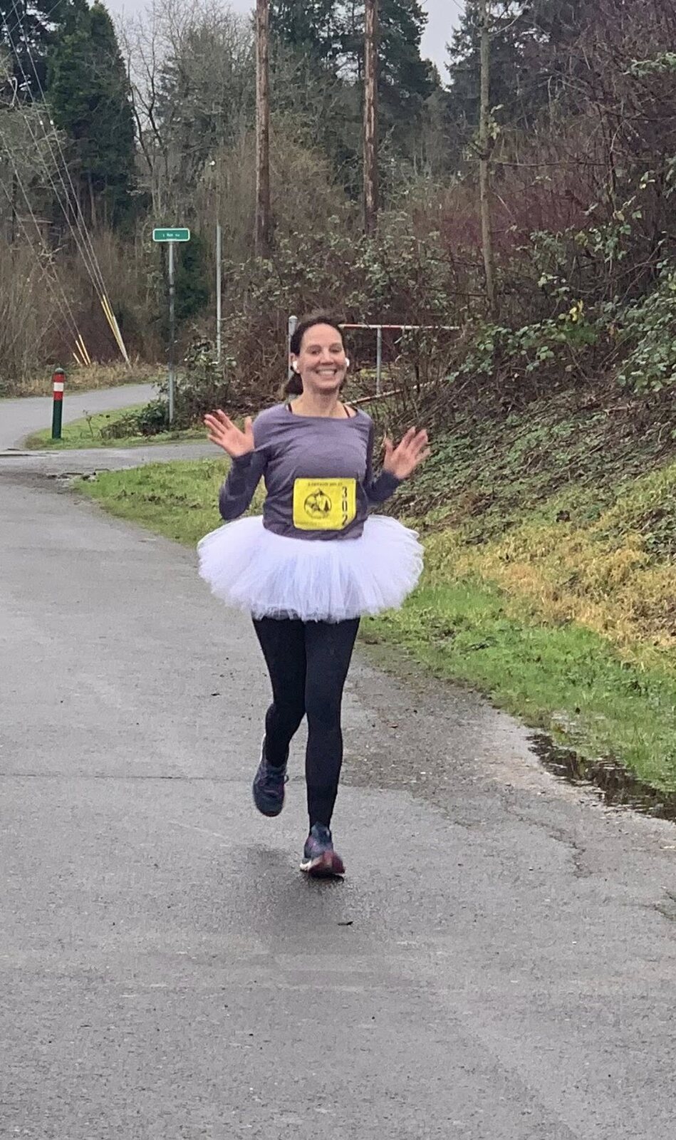 Costumed runner in the relay